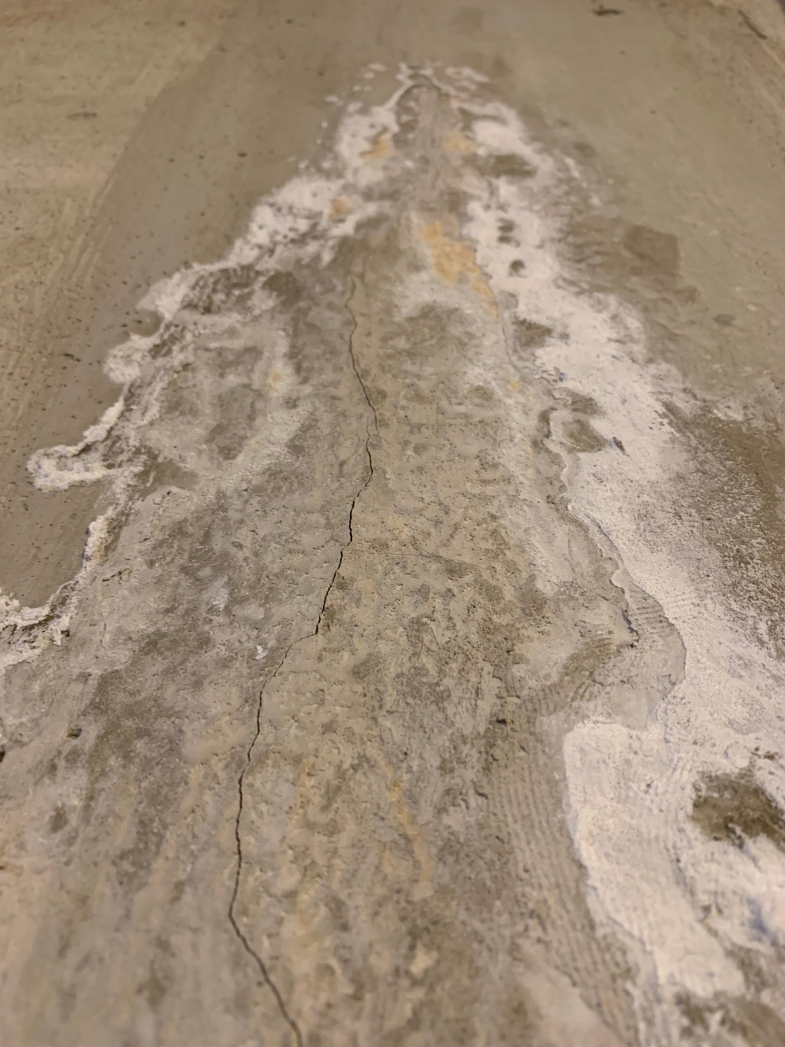 White Powder or Chalky Deposits on a Basement Wall