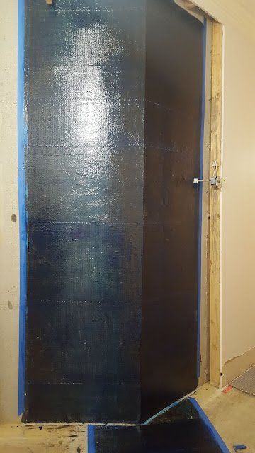 After: foundation crack restoration with carbon fiber and Kevlar reinforcement after failed builder repair in Purchase, NY