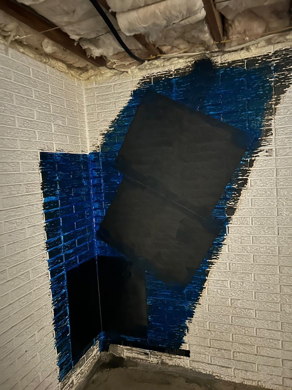 After: leaking foundation wall crack repair with carbon fiber structural reinforcement in Hopewell Junction, NY