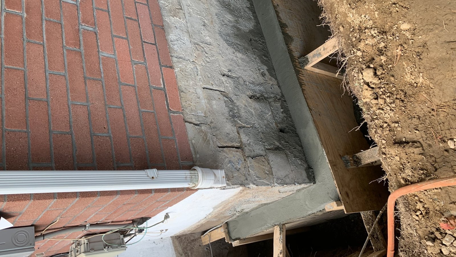 Before: second foundation footer section rebuild at the same property in Yorktown Heights, NY