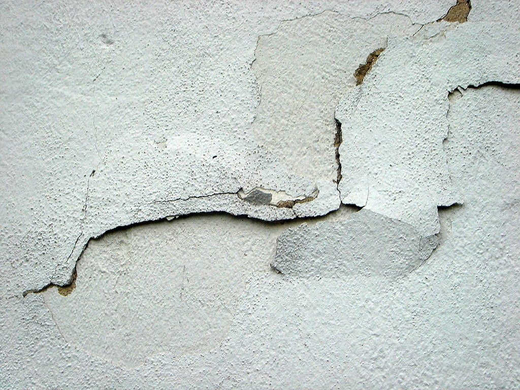 cracks in plaster wall